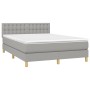 Boxspringbett mit hellgrauer Stoffmatratze 140x190 cm von , Betten und Lattenroste - Ref: Foro24-3140929, Preis: 468,60 €, Ra...