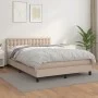 Cama box spring con colchón cuero sintético capuchino 140x200cm de , Camas y somieres - Ref: Foro24-3141130, Precio: 427,83 €...