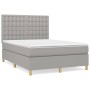 Boxspringbett mit hellgrauer Stoffmatratze 140x190 cm von , Betten und Lattenroste - Ref: Foro24-3142649, Preis: 509,89 €, Ra...