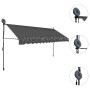 Toldo manual retráctil con LED gris antracita 400 cm