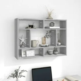 Sonoma-graues Wandregal aus Holzwerkstoff, 75 x 16 x 55 cm von , Regale und Regale - Ref: Foro24-815844, Preis: 36,89 €, Raba...