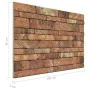 Paneles de pared 3D diseño de ladrillo 10 uds EPS marrón de , Recubrimiento de paredes - Ref: Foro24-149583, Precio: 138,00 €...