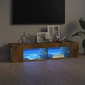 TV-Schrank mit LED-Leuchten, geräucherte Eiche, 135 x 39 x 30 cm von , TV-Möbel - Ref: Foro24-815693, Preis: 64,03 €, Rabatt: %