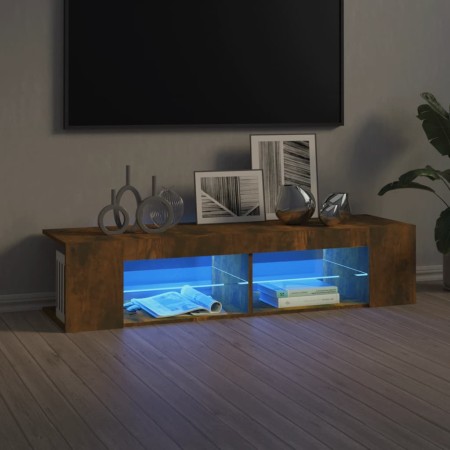 TV-Schrank mit LED-Leuchten, geräucherte Eiche, 135 x 39 x 30 cm von , TV-Möbel - Ref: Foro24-815693, Preis: 64,90 €, Rabatt: %