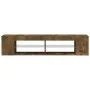 TV-Schrank mit LED-Leuchten, geräucherte Eiche, 135 x 39 x 30 cm von , TV-Möbel - Ref: Foro24-815693, Preis: 64,03 €, Rabatt: %