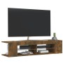 TV-Schrank mit LED-Leuchten, geräucherte Eiche, 135 x 39 x 30 cm von , TV-Möbel - Ref: Foro24-815693, Preis: 64,90 €, Rabatt: %