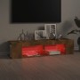 TV-Schrank mit LED-Leuchten, geräucherte Eiche, 135 x 39 x 30 cm von , TV-Möbel - Ref: Foro24-815693, Preis: 64,90 €, Rabatt: %