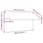 Toldo manual retráctil con LED gris antracita 400 cm