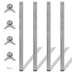 4 höhenverstellbare Tischbeine 1100 mm, Farbe Nickel poliert von vidaXL, Tischbeine - Ref: Foro24-242138, Preis: 67,51 €, Rab...