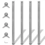 4 height-adjustable table legs 1100 mm polished nickel color by vidaXL, Table legs - Ref: Foro24-242138, Price: 67,51 €, Disc...