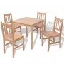 5-piece pine wood dining set by vidaXL, Furniture sets for kitchens and dining rooms - Ref: Foro24-242958, Price: 235,26 €, D...