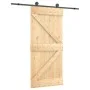 Schiebetür mit Beschlägen aus massivem Kiefernholz, 95 x 210 cm von , Türen - Ref: Foro24-3203060, Preis: 216,42 €, Rabatt: %