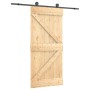 Schiebetür mit Beschlägen aus massivem Kiefernholz, 95 x 210 cm von , Türen - Ref: Foro24-3203060, Preis: 211,86 €, Rabatt: %