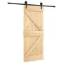Schiebetür mit Beschlägen aus massivem Kiefernholz, 85 x 210 cm von , Türen - Ref: Foro24-3203228, Preis: 172,06 €, Rabatt: %