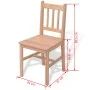 5-teiliges Esszimmerset aus Kiefernholz von vidaXL, Möbelsets für Küchen und Esszimmer - Ref: Foro24-242958, Preis: 234,86 €,...
