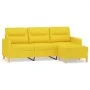 3-seater sofa with light yellow fabric stool 180 cm by , Sofas - Ref: Foro24-3201078, Price: 299,64 €, Discount: %