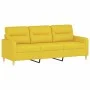 3-seater sofa with light yellow fabric stool 180 cm by , Sofas - Ref: Foro24-3201078, Price: 299,64 €, Discount: %