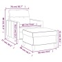 Sessel mit Hocker aus cremefarbenem Stoff 60 cm von , Sofas - Ref: Foro24-3201067, Preis: 206,06 €, Rabatt: %