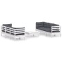 Garden furniture 7 pieces with anthracite pine wood cushions by , Garden sets - Ref: Foro24-3096119, Price: 617,41 €, Discoun...