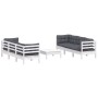 Garden furniture 7 pieces with anthracite pine wood cushions by , Garden sets - Ref: Foro24-3096119, Price: 617,41 €, Discoun...