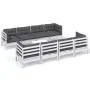 Garden furniture 9 pieces with solid pine wood cushions by , Garden sets - Ref: Foro24-3096167, Price: 794,21 €, Discount: %