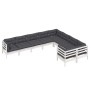 Gartenmöbel 9-teilig und Kissen aus weißem Kiefernholz von , Gartensets - Ref: Foro24-3096984, Preis: 818,57 €, Rabatt: %