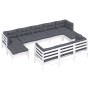 Gartenmöbel 10 Stück weiße Kissen aus massivem Kiefernholz von , Gartensets - Ref: Foro24-3097140, Preis: 828,92 €, Rabatt: %