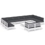 Gartenmöbel 13-teilig mit Kissen aus weißem Kiefernholz von , Gartensets - Ref: Foro24-3097278, Preis: 1,00 €, Rabatt: %