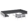 Gartenmöbel 13-teilig mit Kissen aus weißem Kiefernholz von , Gartensets - Ref: Foro24-3097278, Preis: 1,00 €, Rabatt: %