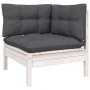 Garden furniture 9 pieces with white pine wood cushions by , Garden sets - Ref: Foro24-3097320, Price: 808,29 €, Discount: %