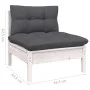 Garden furniture 9 pieces with white pine wood cushions by , Garden sets - Ref: Foro24-3097320, Price: 808,29 €, Discount: %