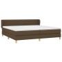 Box spring bed with dark brown fabric mattress 200x200 cm by , Beds and slatted bases - Ref: Foro24-3126912, Price: 610,64 €,...
