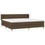 Box spring bed with dark brown fabric mattress 200x200 cm by , Beds and slatted bases - Ref: Foro24-3126912, Price: 602,88 €,...