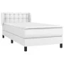 Box spring bed with white synthetic leather mattress 80x200 cm by , Beds and slatted bases - Ref: Foro24-3127278, Price: 292,...