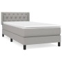 Box spring bed with light gray fabric mattress 80x200 cm by , Beds and slatted bases - Ref: Foro24-3129905, Price: 287,56 €, ...