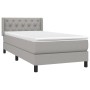 Box spring bed with light gray fabric mattress 80x200 cm by , Beds and slatted bases - Ref: Foro24-3129905, Price: 287,56 €, ...