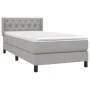 Box spring bed with light gray fabric mattress 80x200 cm by , Beds and slatted bases - Ref: Foro24-3129905, Price: 280,73 €, ...