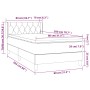 Box spring bed with light gray fabric mattress 80x200 cm by , Beds and slatted bases - Ref: Foro24-3129905, Price: 287,56 €, ...