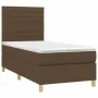 Box spring bed mattress LED lights dark brown fabric 100x200cm by , Beds and slatted bases - Ref: Foro24-3135496, Price: 368,...