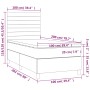 Cama box spring colchón luces LED tela marrón oscuro 100x200cm de , Camas y somieres - Ref: Foro24-3135496, Precio: 347,22 €,...