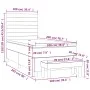 Cama box spring con colchón tela marrón oscuro 100x200 cm de , Camas y somieres - Ref: Foro24-3136656, Precio: 394,02 €, Desc...