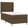 Box spring bed mattress LED lights dark brown fabric 100x200cm by , Beds and slatted bases - Ref: Foro24-3138936, Price: 378,...