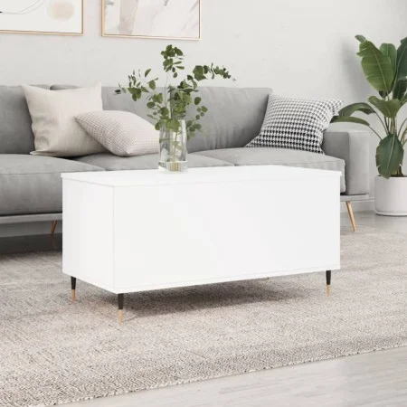 Couchtisch aus weißem Sperrholz, 90 x 44,5 x 45 cm von , Couchtisch - Ref: Foro24-830964, Preis: 69,20 €, Rabatt: %