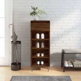Brown oak plywood shoe rack furniture 40x36x105 cm by , Shoe racks and shoe organizers - Ref: Foro24-831467, Price: 49,16 €, ...
