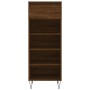 Mueble zapatero madera contrachapada roble marrón 40x36x105 cm