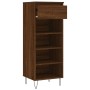 Mueble zapatero madera contrachapada roble marrón 40x36x105 cm