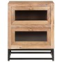 Mesita de noche de madera maciza de acacia 40x30x50 cm de vidaXL, Mesitas de noche - Ref: Foro24-323507, Precio: 107,29 €, De...
