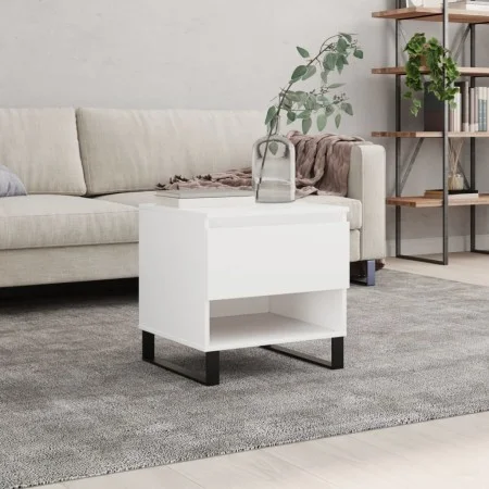 Mesa de centro madera de ingeniería blanco 50x46x50 cm de , Mesas de centro - Ref: Foro24-830924, Precio: 46,04 €, Descuento: %