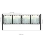 Black garden fence gate 300x150 cm by vidaXL, garden gates - Ref: Foro24-141691, Price: 357,80 €, Discount: %