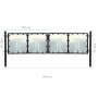 Puerta de valla de jardín negra 300x150 cm de vidaXL, Puertas de jardín - Ref: Foro24-141691, Precio: 363,98 €, Descuento: %